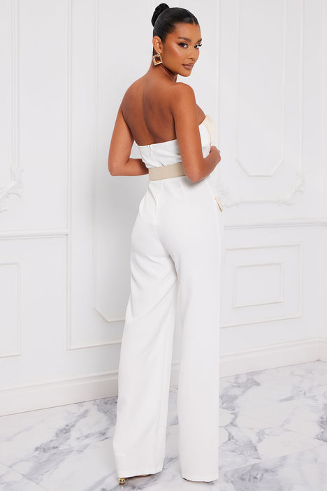 Black Tie Affaire Jumpsuit - White/Combo