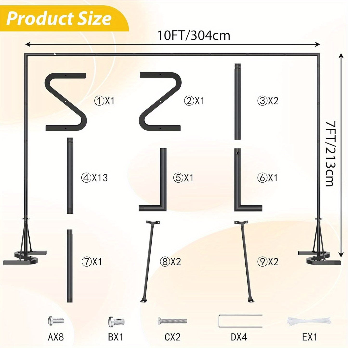 10x7 FT Backdrop Banner Stand