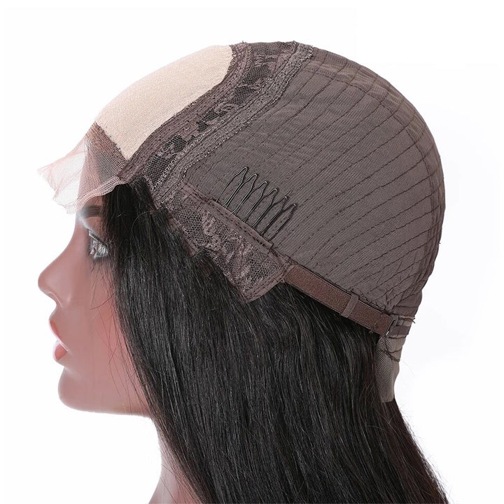 Flash Deal $89.99 10" Kinky Curly Human Hair 4x4 Lace Glueless Wig Fake Scalp