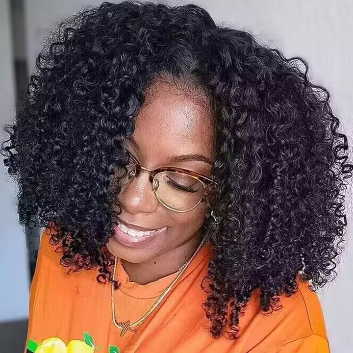 Sprial Curl 7x5 Pre Everything Bob Wig Pre Cut Lace Glueless Human Hair Wig