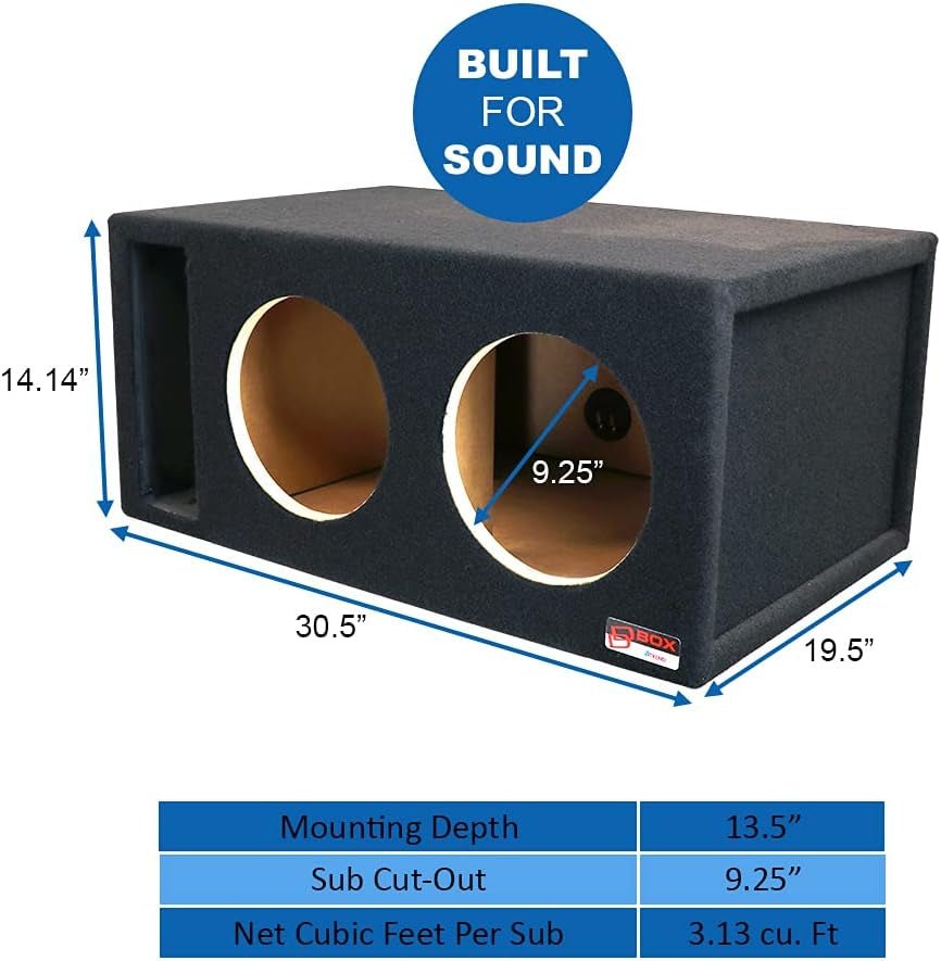 10DQVDD Dual 10" Vented Enclosure Certified for Digital Desgins 500, 1000, 1500, 2500 & 3500 Series Subwoofers - Healthier Me Beauty, LLC