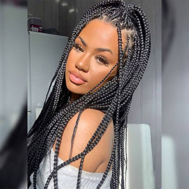 Glueless Knotless Full Lace Braided Wig for Women