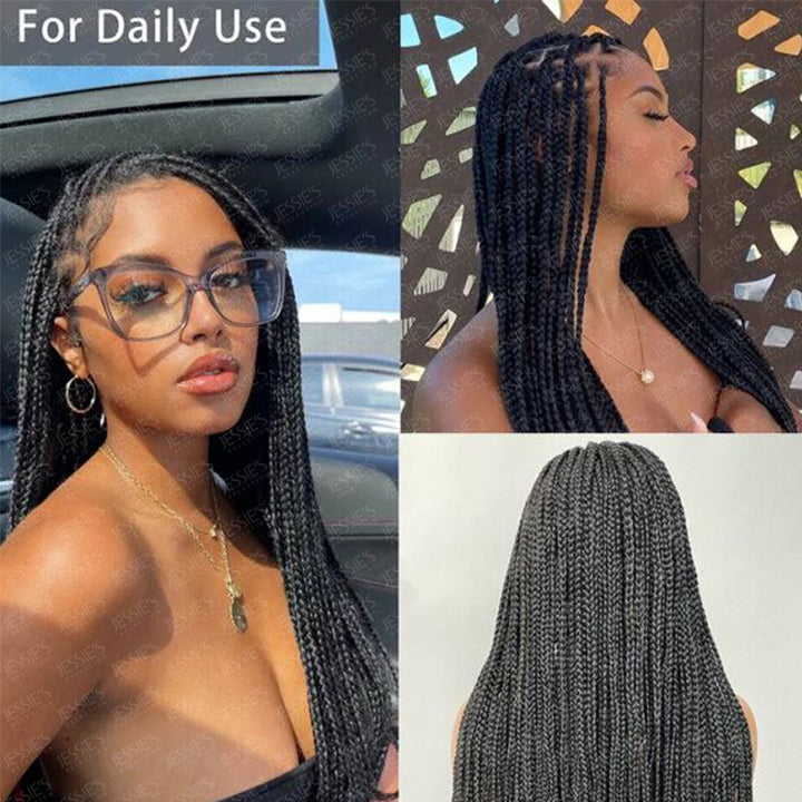 Glueless Knotless Full Lace Braided Wig for Women