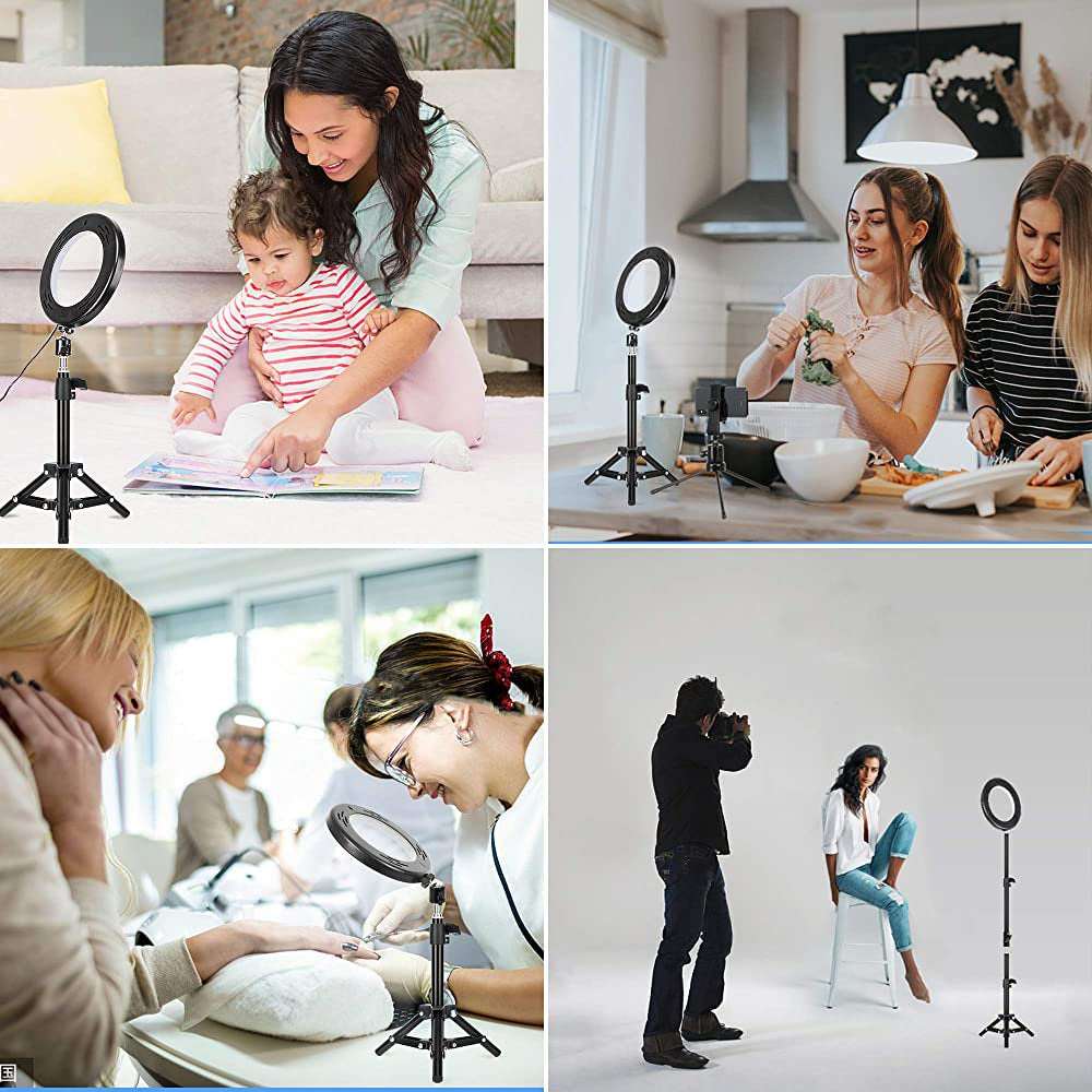 13" LED RGB Selfie Ring Light W/ Mini & Extendable Tripod Stand & Phone Holder 10 Brightness Level 26 Light Modes Dimmable Ringlight for Beauty Makeup Live Streaming Youtube Video Photography Shooting - Healthier Me Beauty, LLC