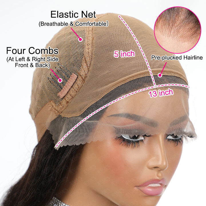 Viral Wigtokers @Sarabesnackin Recomend Crystal Lace 90's Layer Cut Wig Inner Buckle Cute Straight 13x5 Lace Front Butterfly Haircut Wig