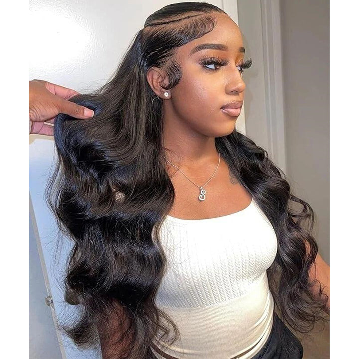 Pre Braided Wig Body Wave 13x4 Pre Cut Lace Front Wigs With Baby Hair