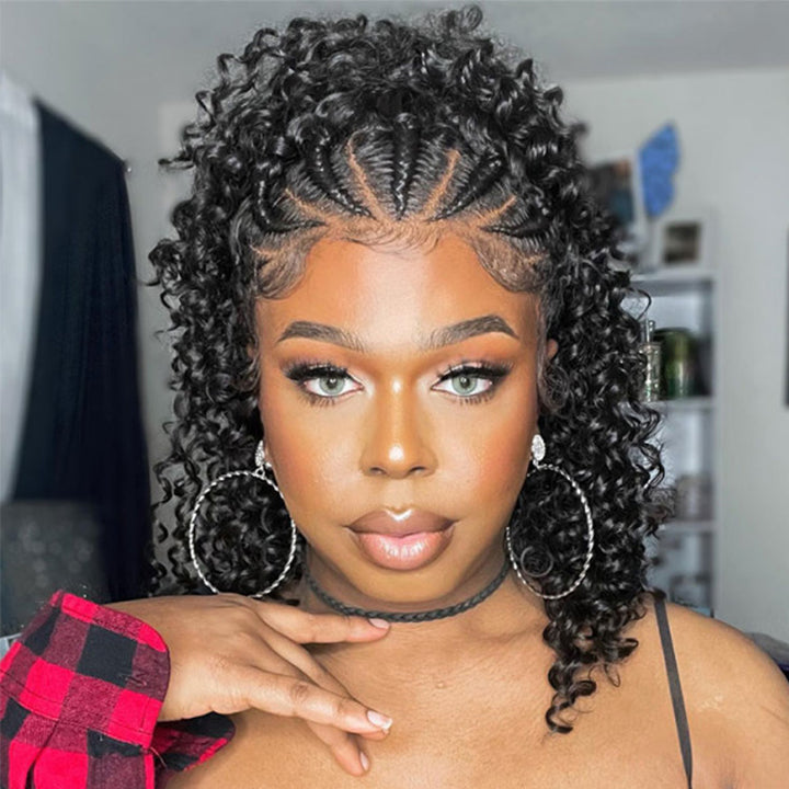 Handmade Knotless 13x6 Lace Front Braided Wig for Women
