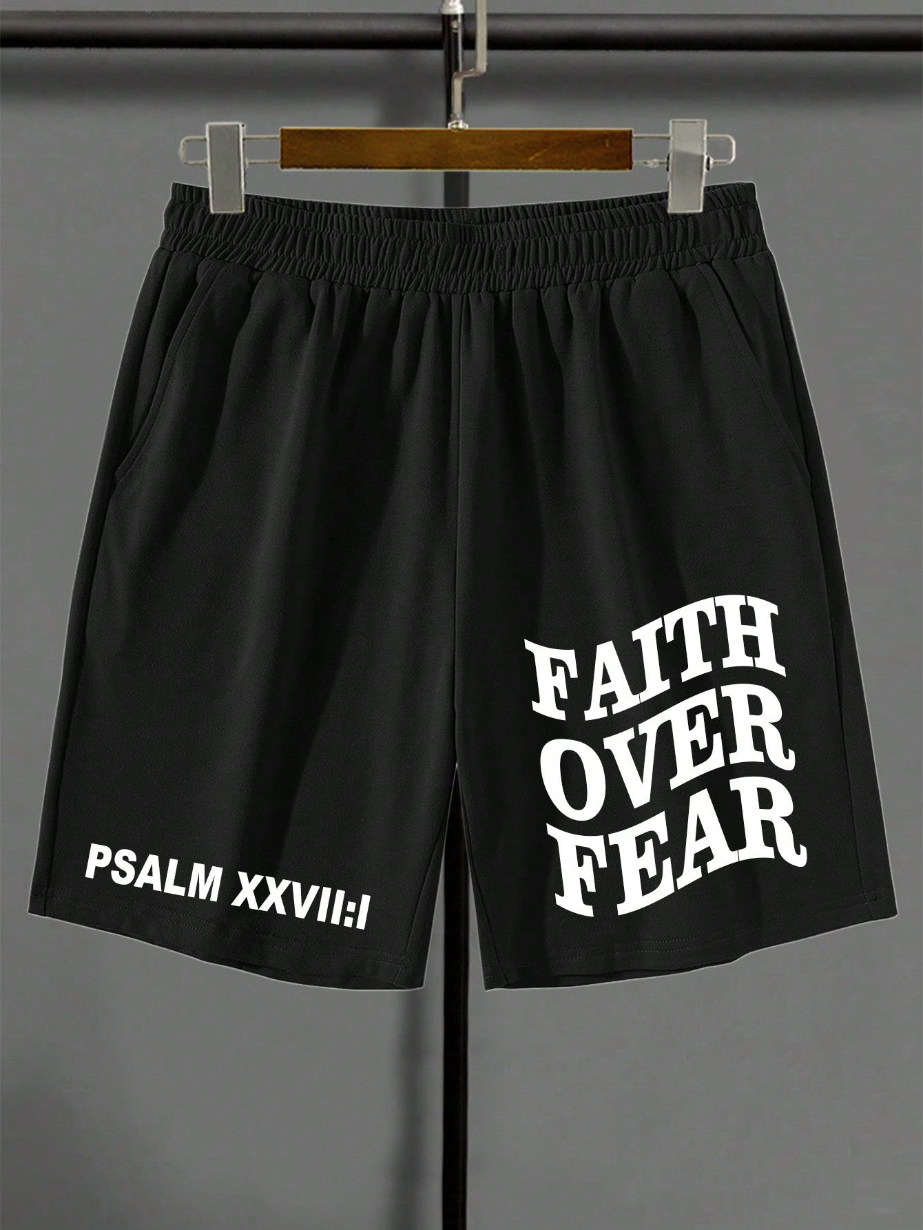 Manfinity Homme Men Slogan Graphic Shorts For Summer