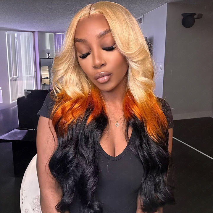 $279.99=24" Body Wave Ombre #613 Blonde 3 Shades 13x4 Lace Wig Flash Deal