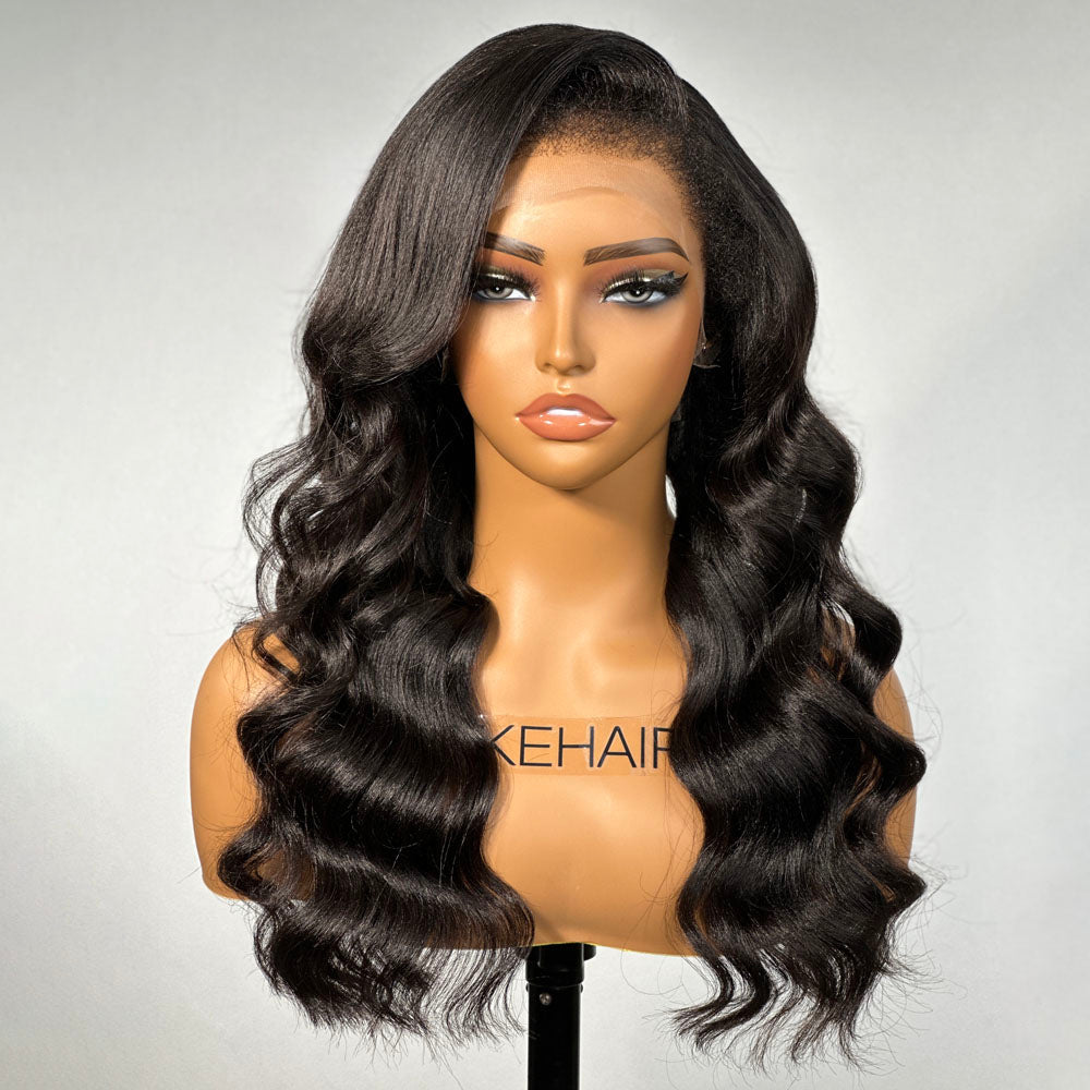 Natural Yaki Wave HD Lace Frontal Kinky Edges Wig