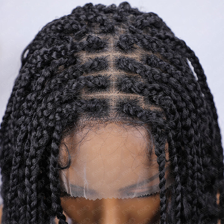 Knotless 9x6 Lace Braided Boho Box Braids Lace Wig for Women
