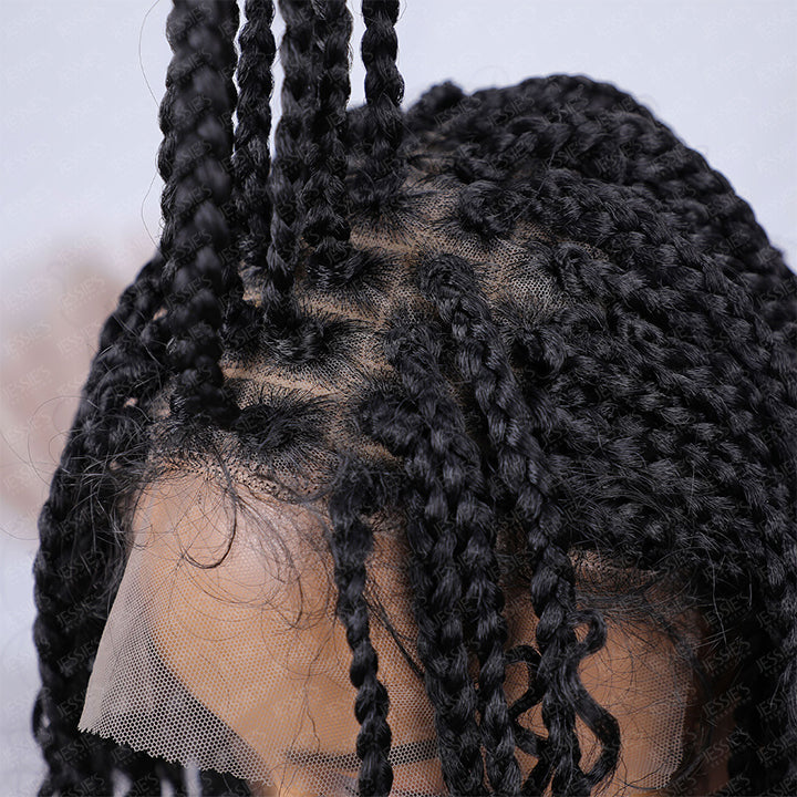Knotless 9x6 Lace Braided Boho Box Braids Lace Wig for Women