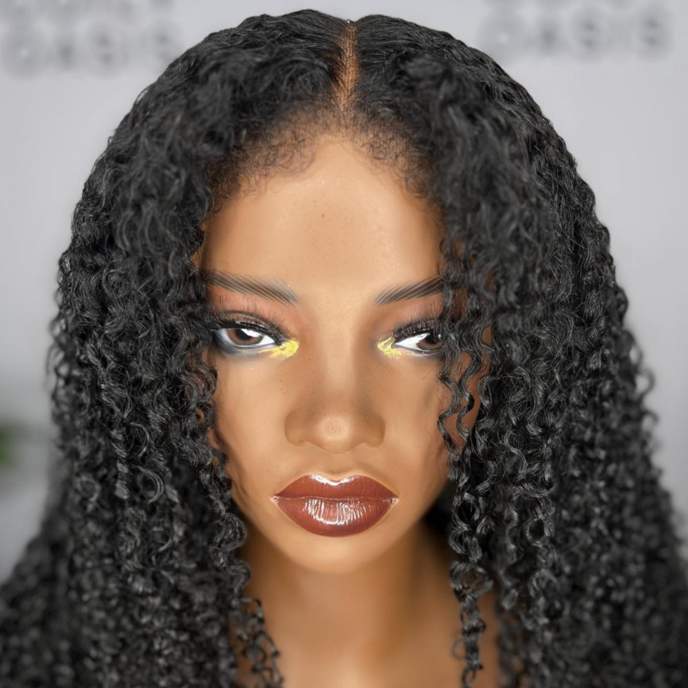 Ventilated Kinky Hairline HD Lace Frontal Curly Wig