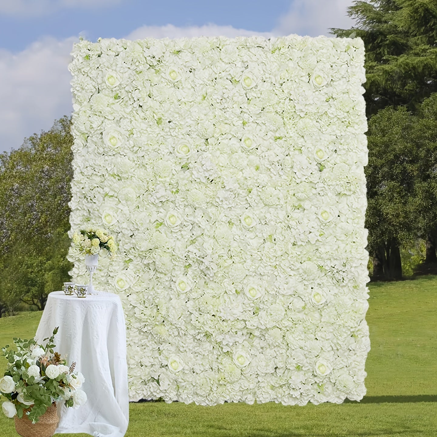 White Flower Wall Backdrop (6-48 Pack)
