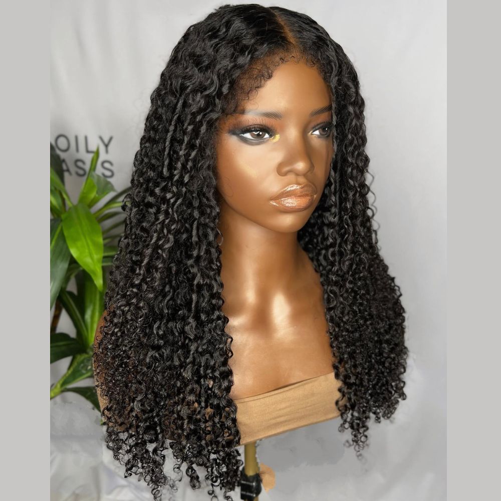 Ventilated Kinky Hairline HD Lace Frontal Curly Wig