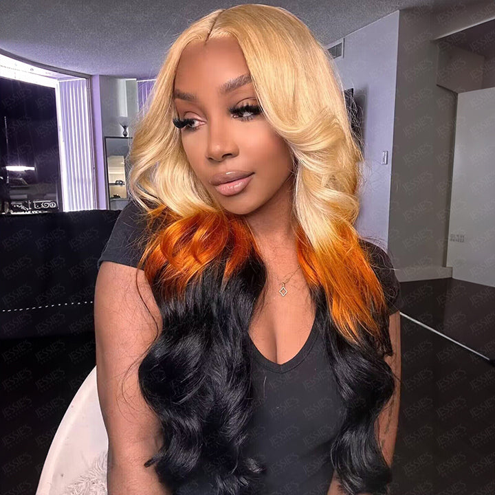 $279.99=24" Body Wave Ombre #613 Blonde 3 Shades 13x4 Lace Wig Flash Deal