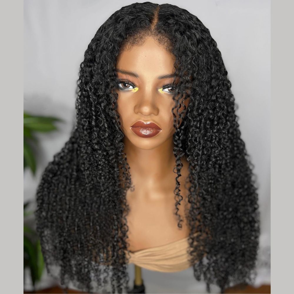 Ventilated Kinky Hairline HD Lace Frontal Curly Wig