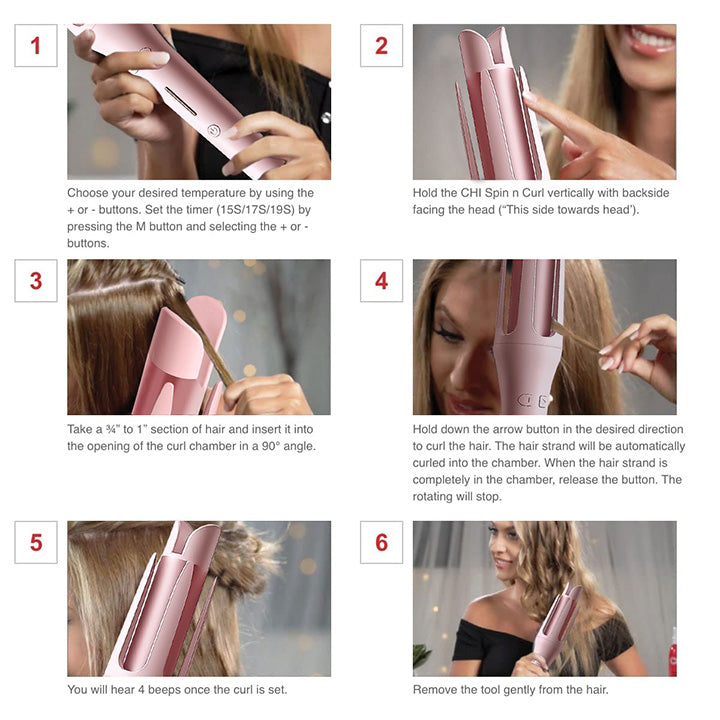 Curling Iron Hot Tools 4 Temperatures Produces Loose Curls