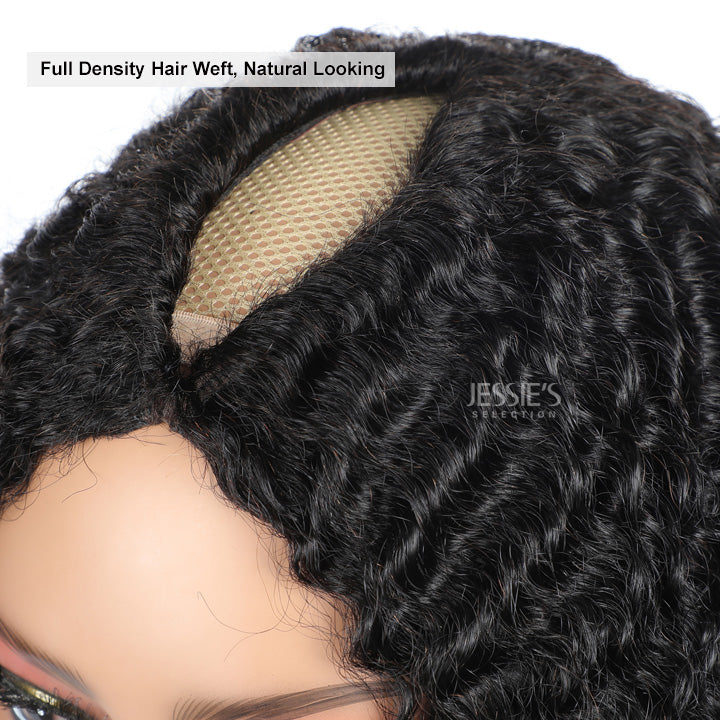 $169.99 26" Kinky Curly Thin V Part Wig Human Hair Flash Deal