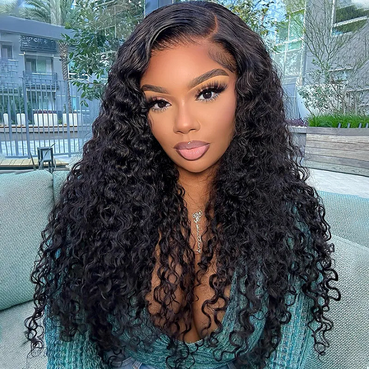 CODE:C20 20% Off 26" Water Wave 4x4 Lace Closure Wig Flash Deal