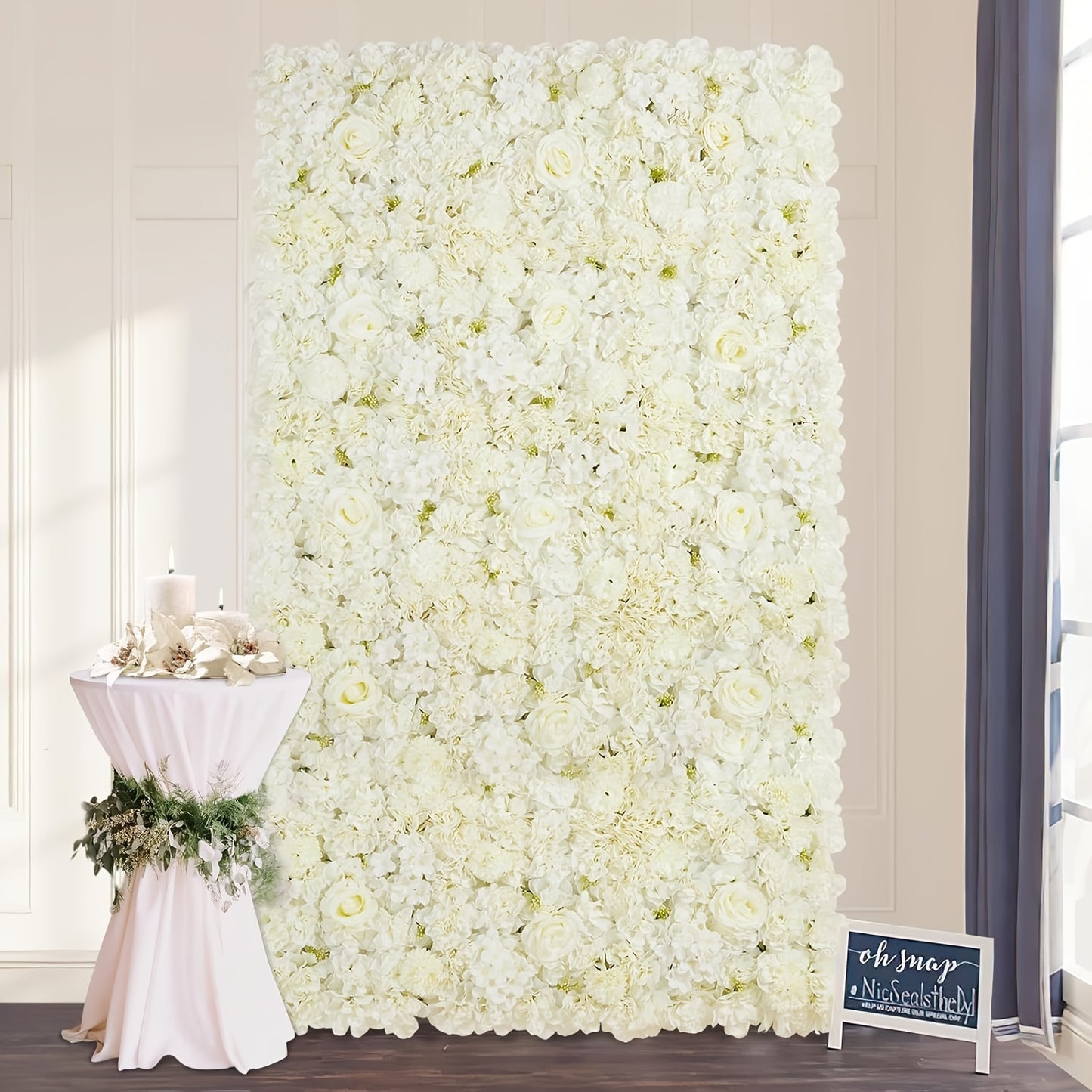 White Flower Wall Backdrop (6-48 Pack)