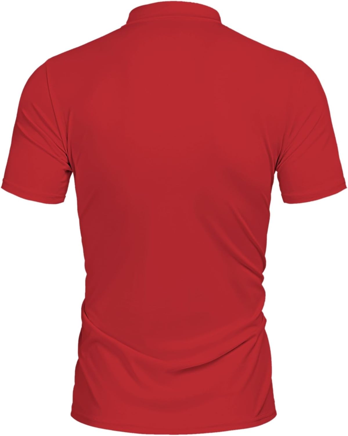 Poriff Men's Casual Mock Turtleneck Pullover Tops Short Sleeve Slim Fit T-Shirts Basic Solid Color Tees
