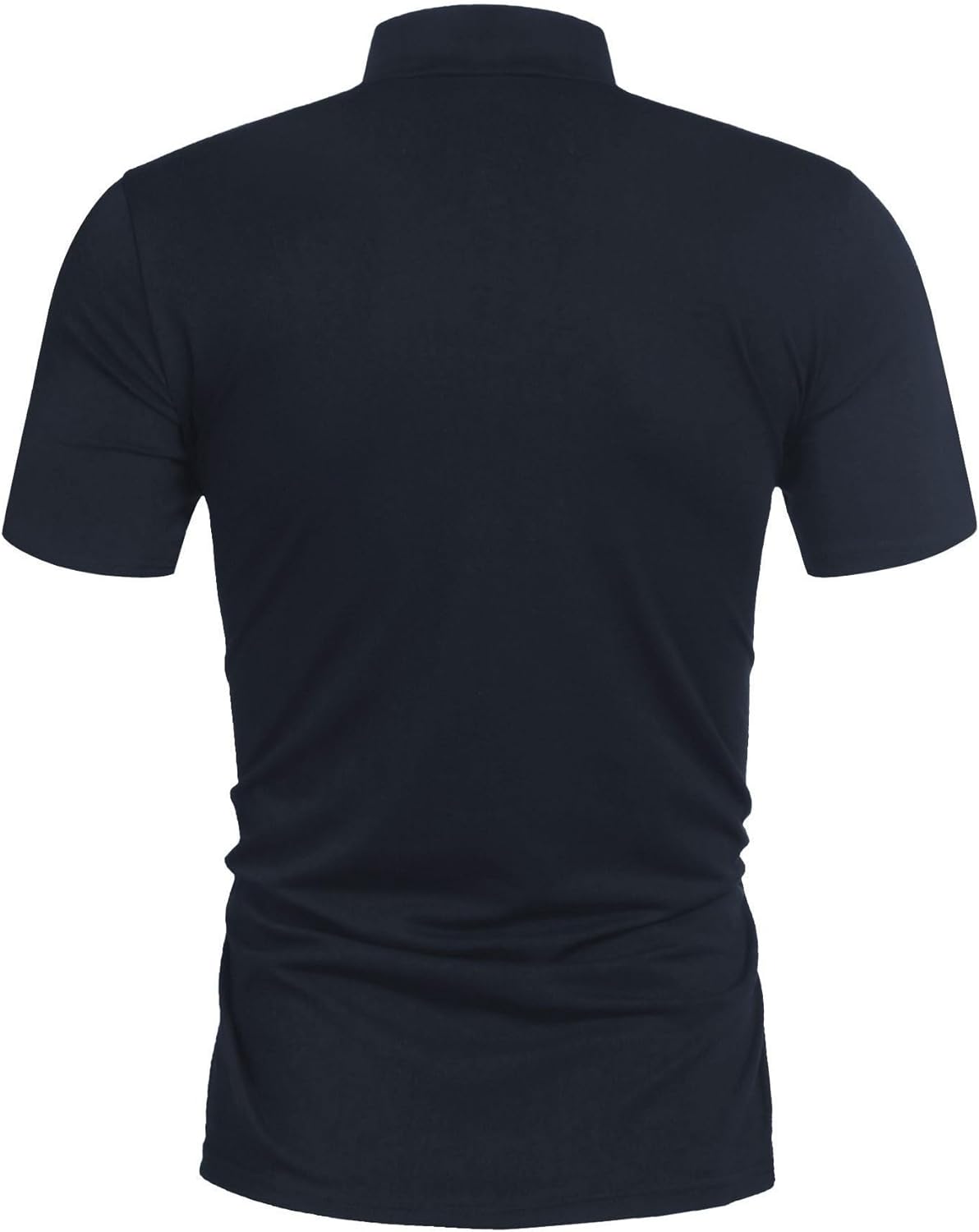 Poriff Men's Casual Mock Turtleneck Pullover Tops Short Sleeve Slim Fit T-Shirts Basic Solid Color Tees