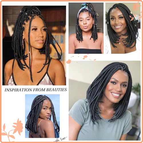 HD Lace Front Knotless Braided Wigs w baby hair