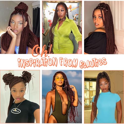 HD Lace Front Knotless Braided Wigs w baby hair