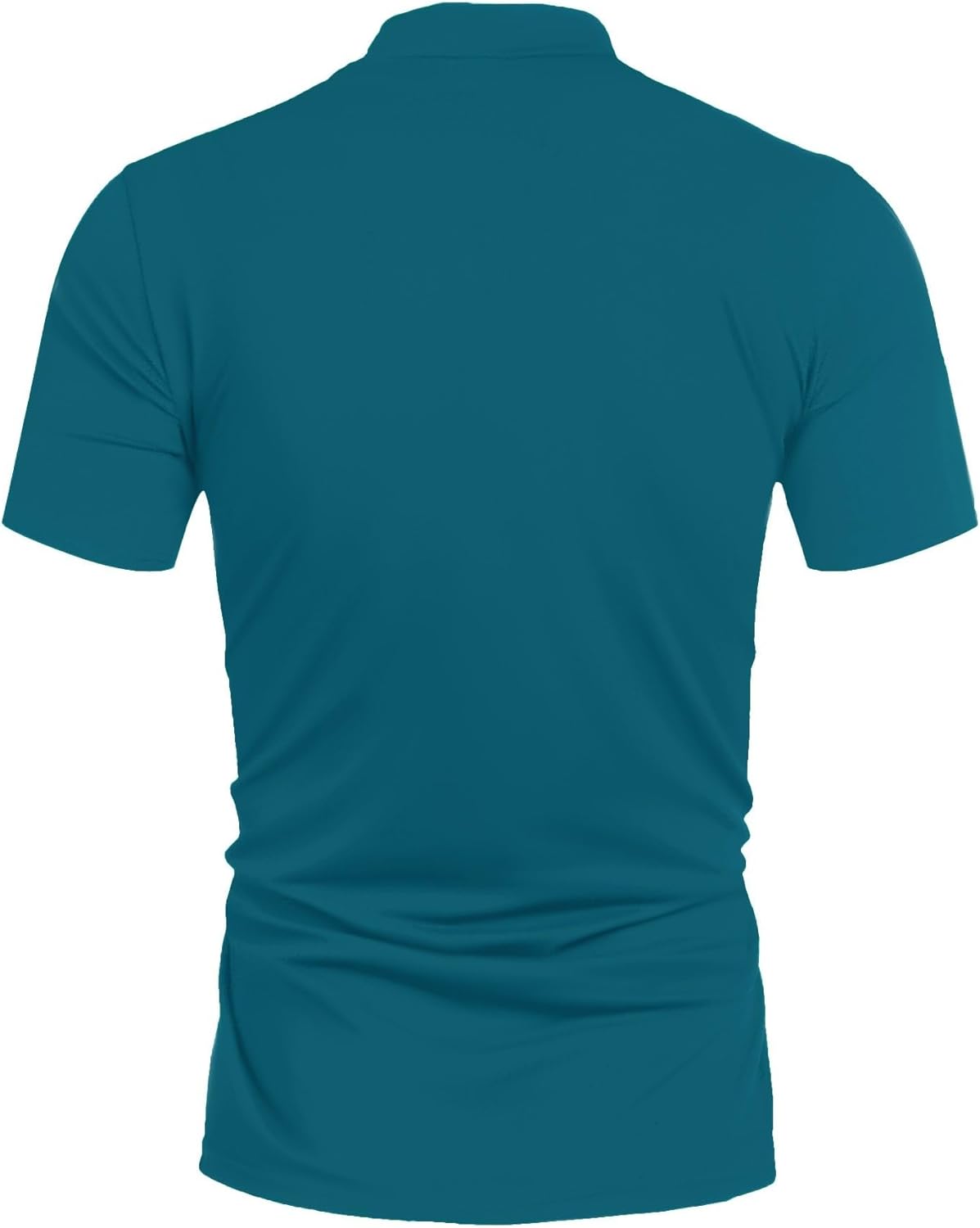 Poriff Men's Casual Mock Turtleneck Pullover Tops Short Sleeve Slim Fit T-Shirts Basic Solid Color Tees