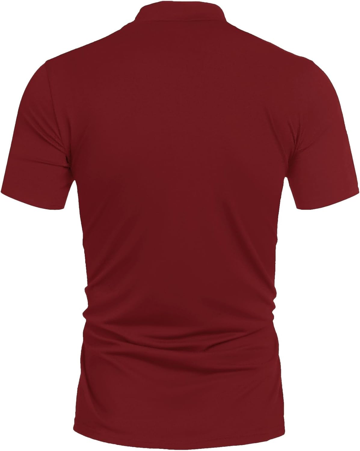 Poriff Men's Casual Mock Turtleneck Pullover Tops Short Sleeve Slim Fit T-Shirts Basic Solid Color Tees