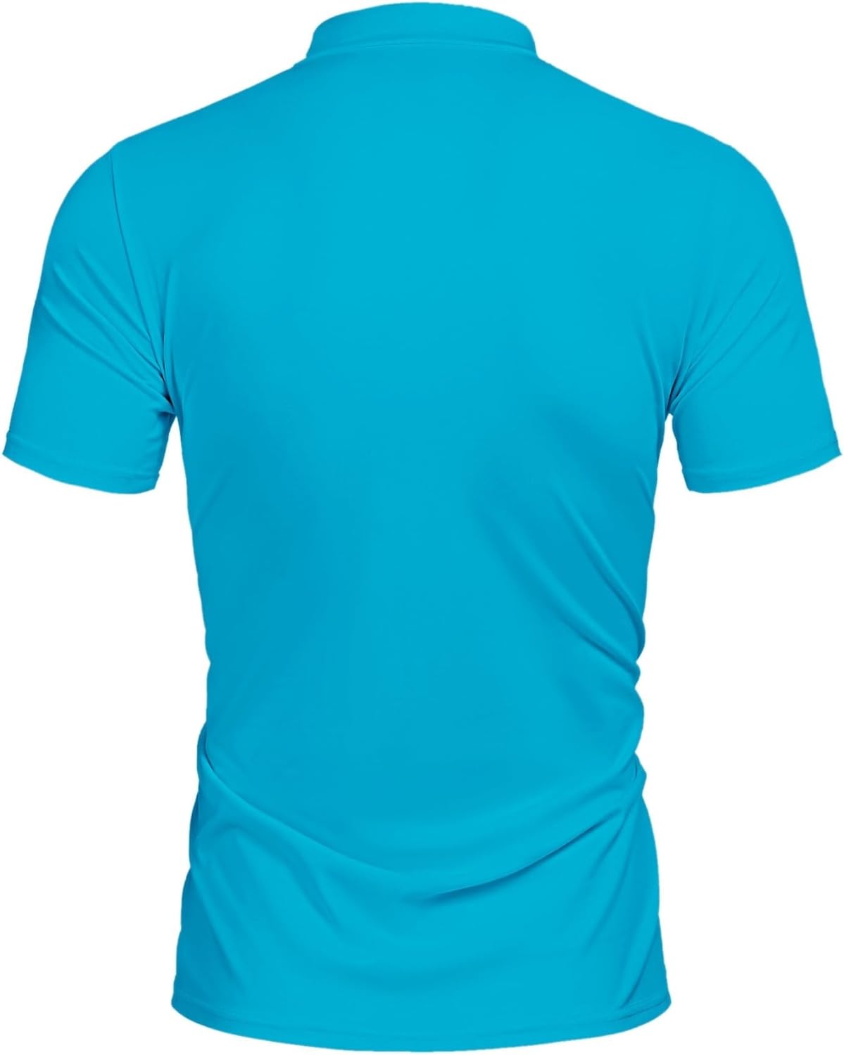 Poriff Men's Casual Mock Turtleneck Pullover Tops Short Sleeve Slim Fit T-Shirts Basic Solid Color Tees