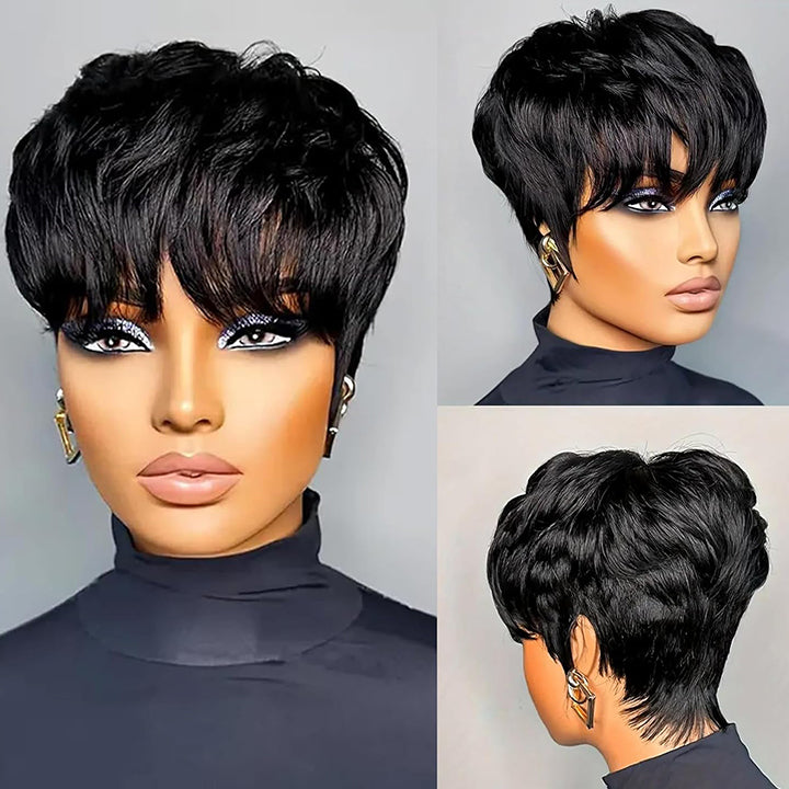 Short Bob Wig Human Hair Pixie Cut Wigs For Women Straight Wigs Human Hair Glueless Wig Flash Deal