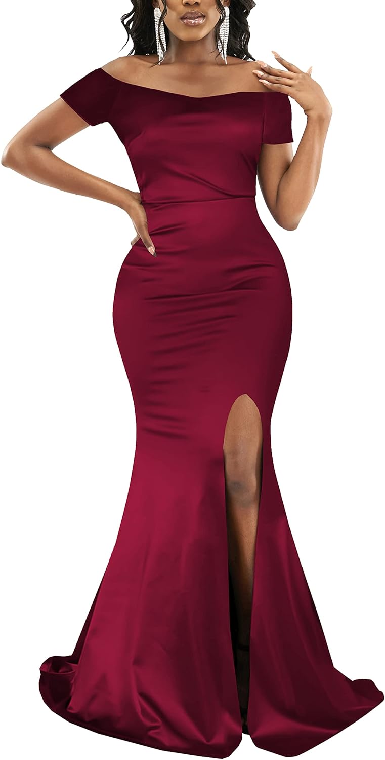 JTNFairy Women's Sexy Ruffle Sleeveless One Shoulder Bodycon Dresses Classy Pencil Curvy Party Evening Long Formal Dress