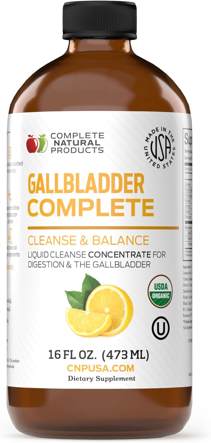 Gallbladder Complete 8oz - Natural Organic Liquid Gallstones Cleanse, Support, & Sludge Formula Supplement