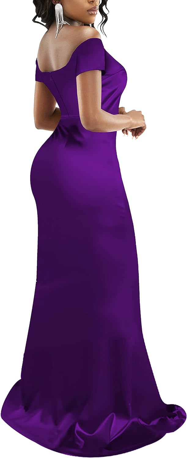 JTNFairy Women's Sexy Ruffle Sleeveless One Shoulder Bodycon Dresses Classy Pencil Curvy Party Evening Long Formal Dress