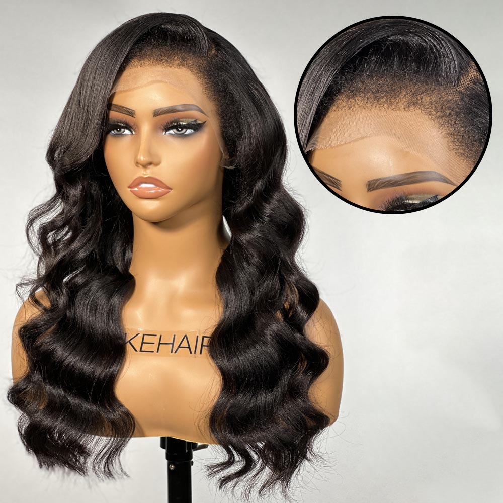 Natural Yaki Wave HD Lace Frontal Kinky Edges Wig