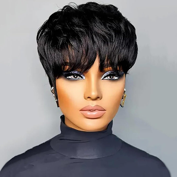 Short Bob Wig Human Hair Pixie Cut Wigs For Women Straight Wigs Human Hair Glueless Wig Flash Deal