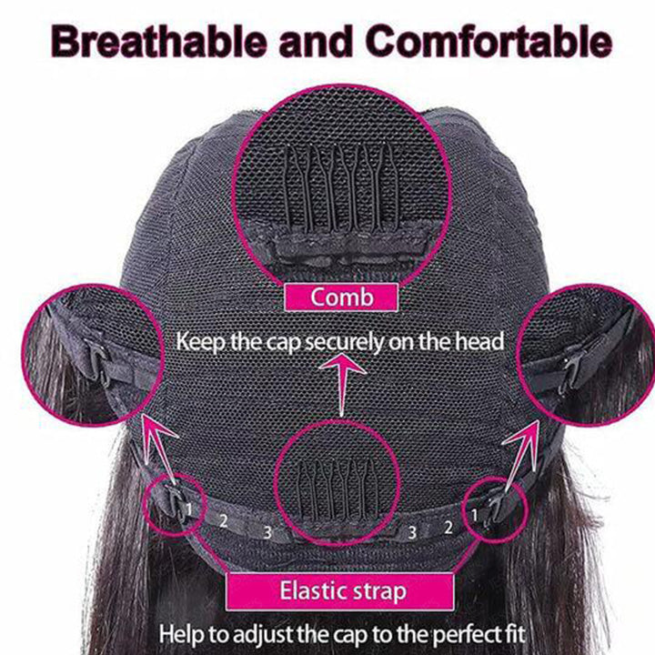 Blunt Cut Short Layered Black Bob Wig With Bangs Full Cap Non Lace Wig