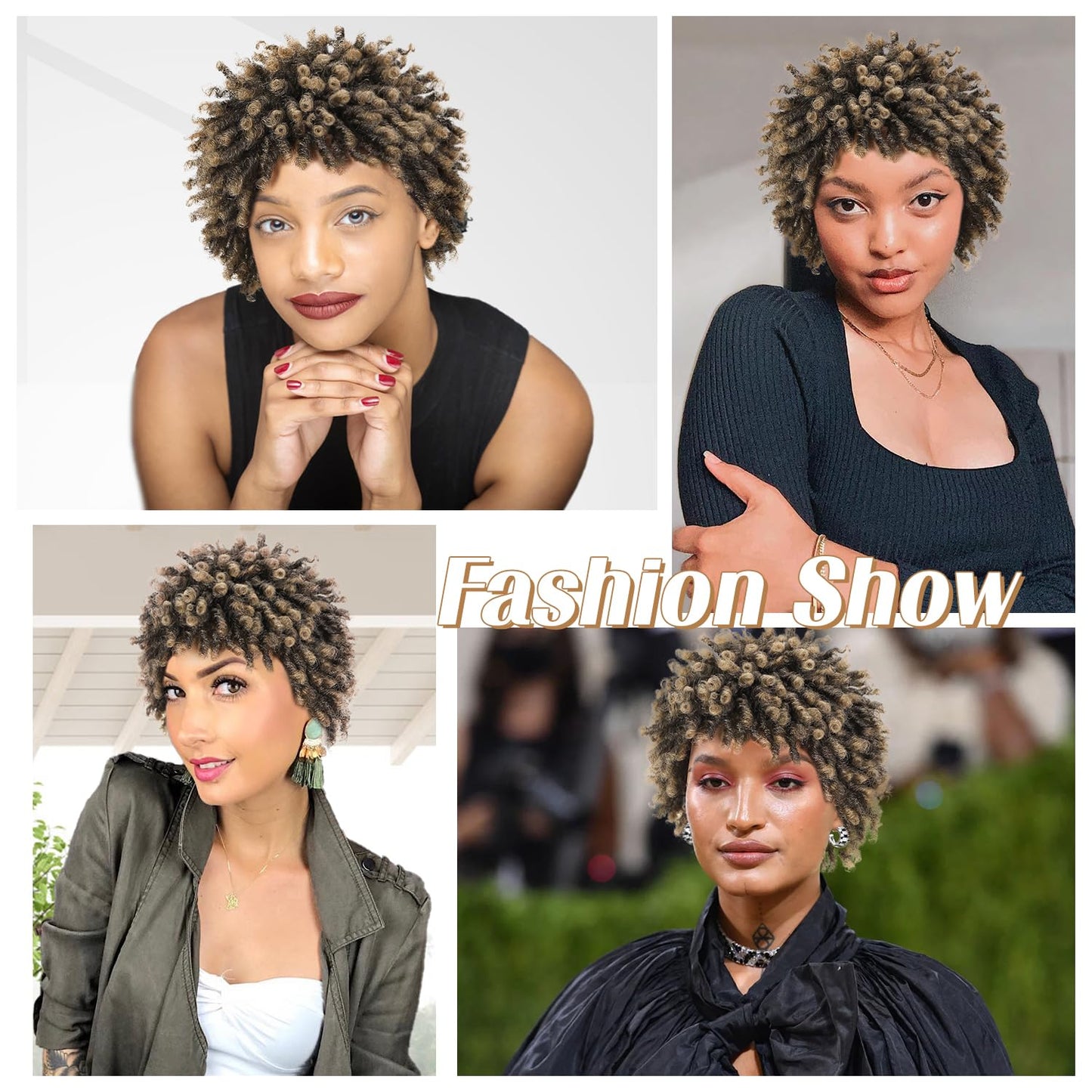 Faux Locs Braid Wigs for Women and Men Short Afro Locs Dreadlock Wig Twist Braided Dreads Wig Natural Curly Synthetic Wig