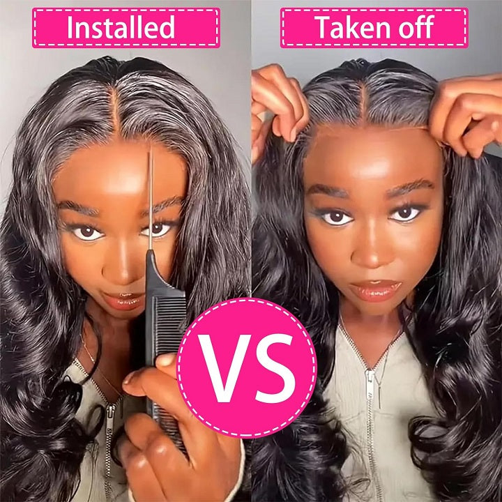 Pre Cut 9x6 Parting Max Lace Glueless Body Wave 13x4 Lace Front Human Hair Wigs