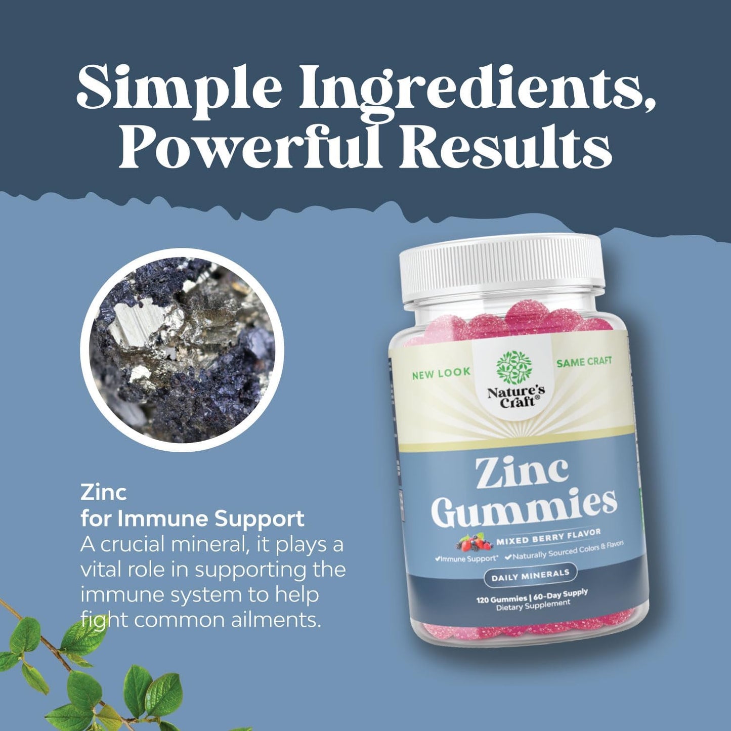 Bundle of Natural Cranberry Gummies - Zinc Gummies for Adults