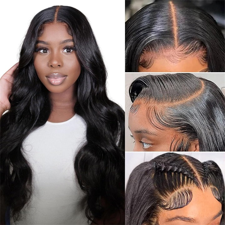 Pre Cut 9x6 Parting Max Lace Glueless Body Wave 13x4 Lace Front Human Hair Wigs