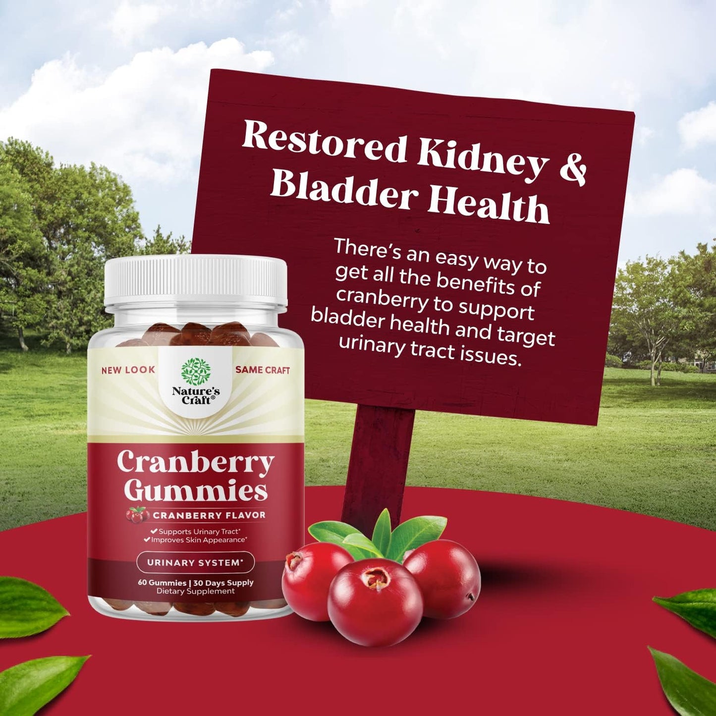 Natural Cranberry Gummies for Women and Men