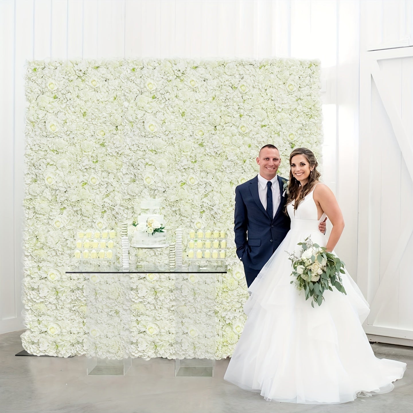 White Flower Wall Backdrop (6-48 Pack)
