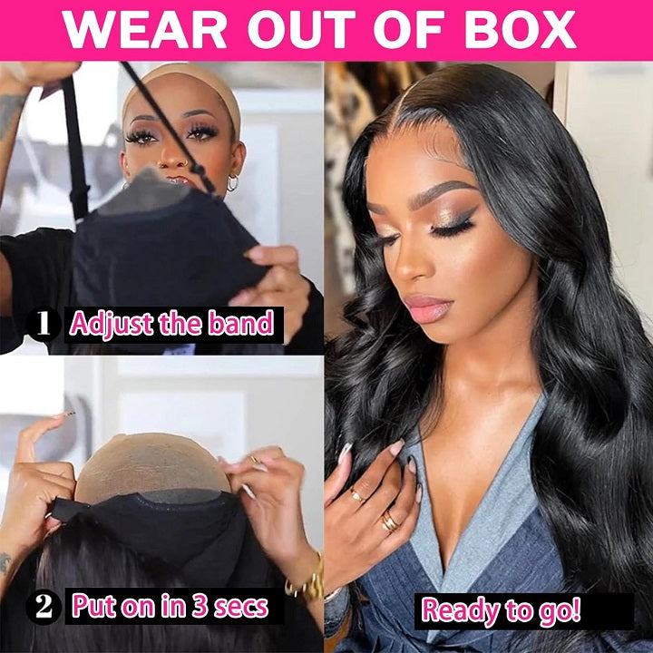 Pre Cut 9x6 Parting Max Lace Glueless Body Wave 13x4 Lace Front Human Hair Wigs