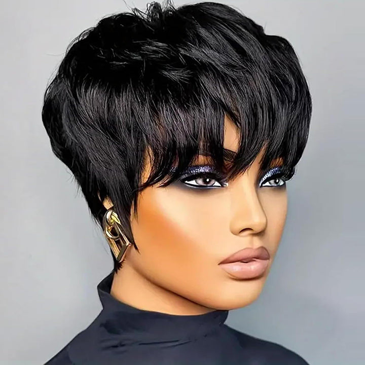 Short Bob Wig Human Hair Pixie Cut Wigs For Women Straight Wigs Human Hair Glueless Wig Flash Deal