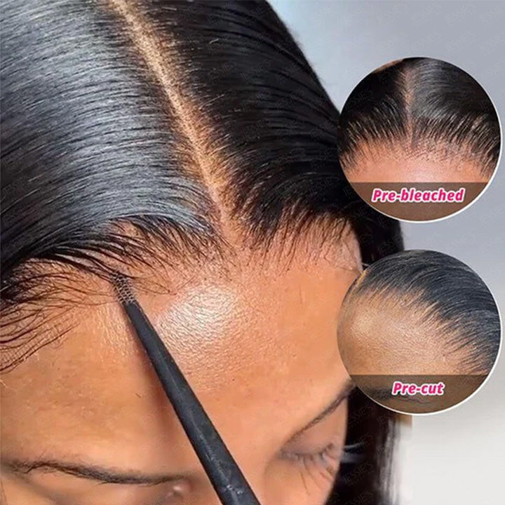 (Super Deal) Pre Cut Lace Ombre Brown Straight 6x5 Lace Human Hair Wig Glueless Wig