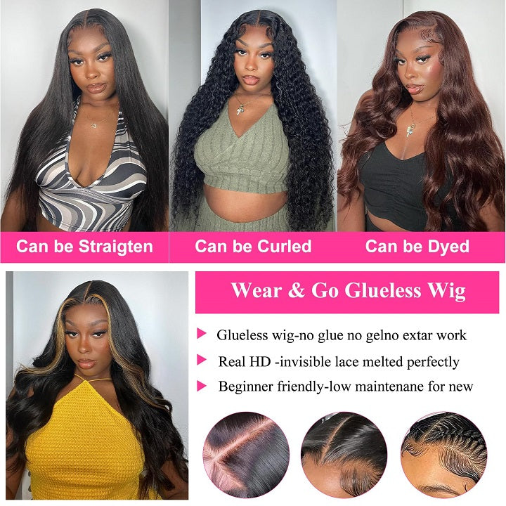 Pre Cut 9x6 Parting Max Lace Glueless Body Wave 13x4 Lace Front Human Hair Wigs