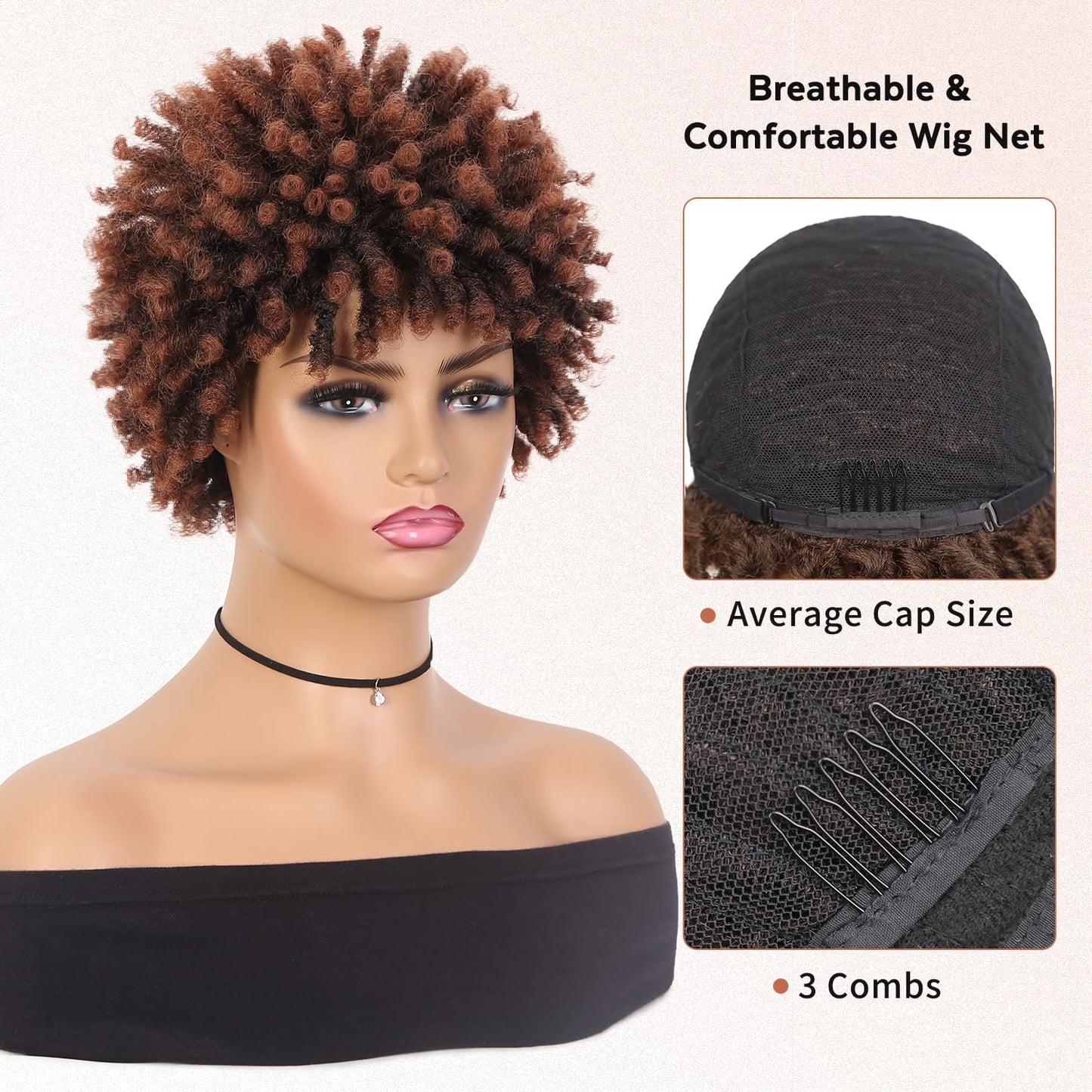 Faux Locs Braid Wigs for Women and Men Short Afro Locs Dreadlock Wig Twist Braided Dreads Wig Natural Curly Synthetic Wig